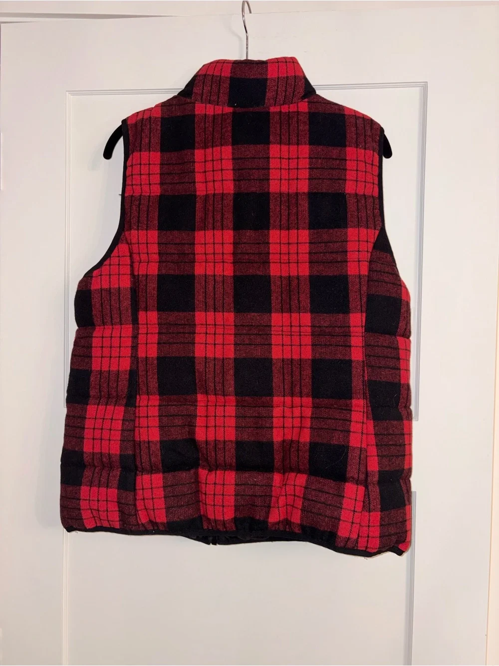 Ruff Hewn Buffalo Plaid Red & Black Quilted Puffer Vest | Cozy Cabin | Sz Large - Picture 3 of 16